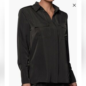 JLUXLABEL Elegant Purple Satin Button Down Shirt